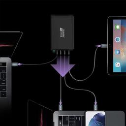 اكس باور شاحن سطح المكتب برو جي اكس245 مع 4منافذ PD بقدرة 245واط اسود موديل رقم.XPP-GX245-BK