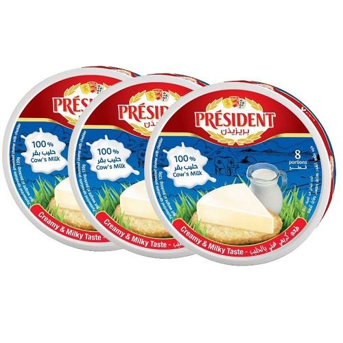 بريزيدن جبنة مثلثات 8قطع 120جم 3حبة