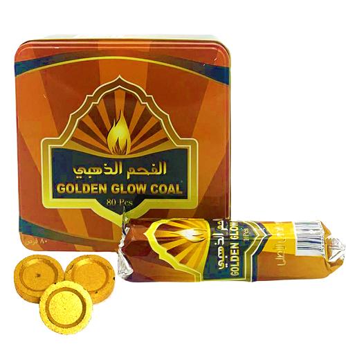 الفحم الذهبي سريع الاشتعال 80حبة