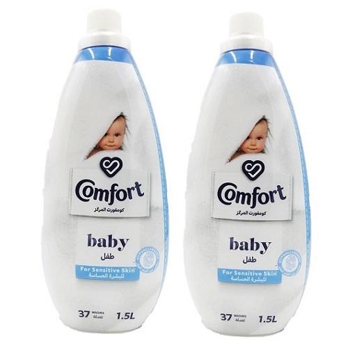 كومفورت منعم ومعطر الاقمشة المركز للطفل 1.5لتر 2حبة