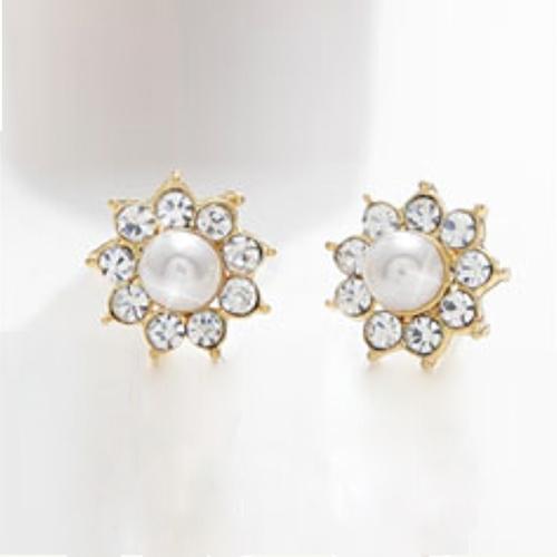 لاستروس اقراط طبية لؤلؤ مطلية بالذهب عيار 18قيراط 8ملم رقم.102