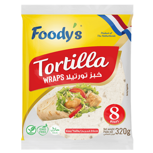 فوديز خبز تورتيلا هولندي 8حبة 320جم
