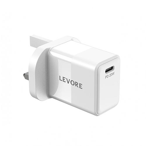 ليفوري شاحن جداري سريع PD بمنفذ Type C بقوة 20واط ابيض رقم.15472