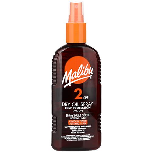 ماليبو بخاخ زيت جاف للحماية من الشمس والتسمير بمعامل حماية2 200مل