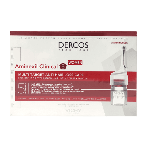 فيشي ديركوس امينيكسيل كلينيكال 5للنساء متعدد الاهداف مضاد تساقط الشعر 21×6مل