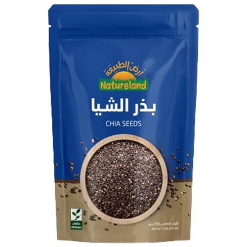 ارض الطبيعة بذور الشيا العضوية 250جم