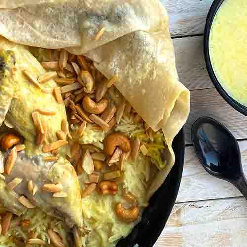 منسف ام توفيق دجاج تكفي 3اشخاص