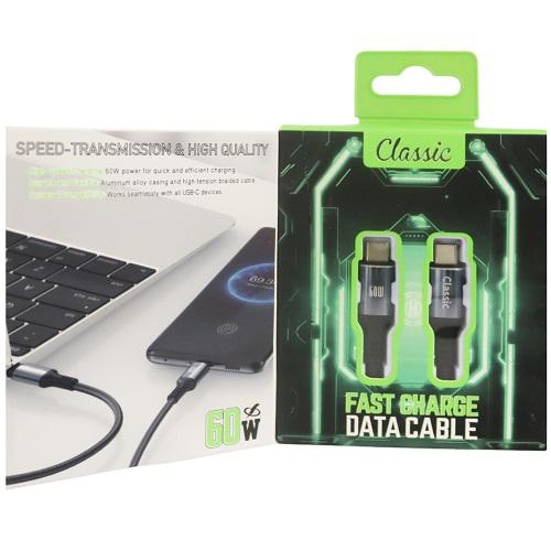 كلاسيك كايبل شحن من يو اس بي الى يو اس بي 60واط 1.2متر