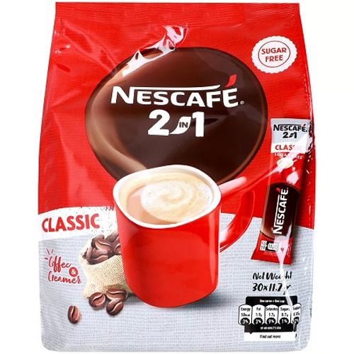 نسكافيه كلاسيك قهوة كريمي سريعة التحضير 2في1 خالي من السكر 11.7جم 30ظرف