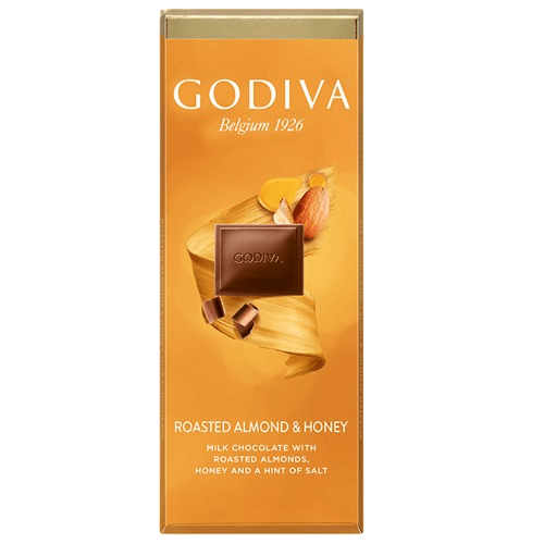 جوديفا شوكولاتة بالحليب مع اللوز المحمص والعسل 90جم
