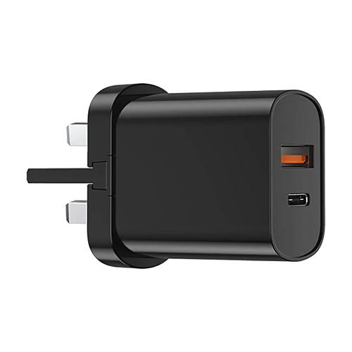 ويوو شاحن بتقنيتي PD + QC قابس امريكي اسود