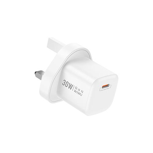 ويوو شاحن30واط بتقنية الشحن السريعPD قابس بريطاني ابيض