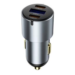 ويوو نانو برو شاحن سيارة سريع USB and 2Type C بقدرة 60واط رمادي