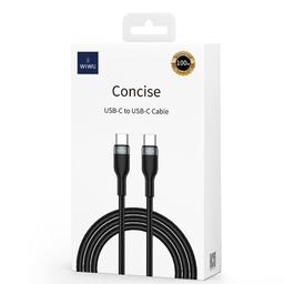 ويوو كابل USB C الي USB C للشحن السريع 100واط 2م اسود