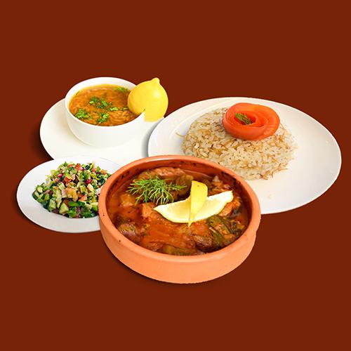 طاجن بامية باللحمة