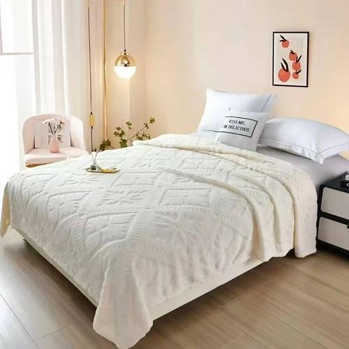 بطانية مريحة وفاخرة ونشطة 200X230سم ابيض موديل رقم.K1932