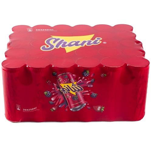 شاني مياه غازية بالفواكه 250مل 30حبة