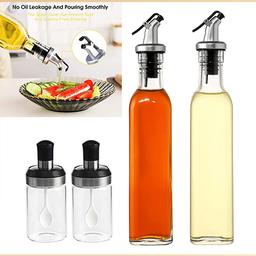 مجموعة زجاجات تخزين الزيت والخل 4قطع موديل رقم.k2030