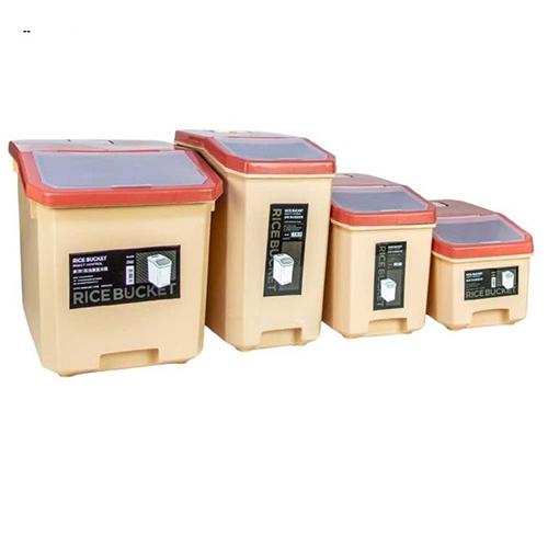صندوق تخزين حبوب الارز برتقالي 10كجم موديل رقم.K1203-OR-10