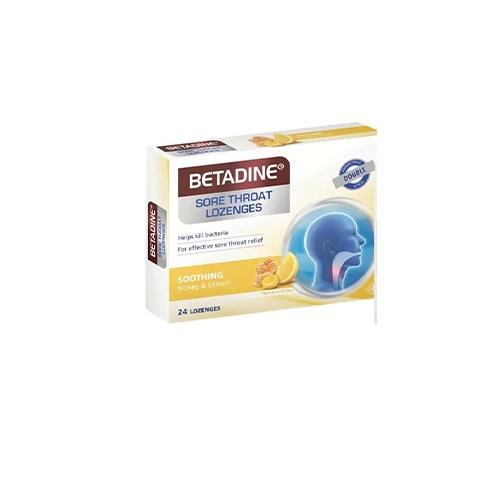 بيتادين اقراص استحلاب لالتهاب الحلق بالعسل والليمون 24قرص استحلاب.113935
