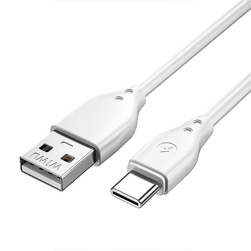 ويوو كيبل سيليكون USB الى Type C شحن سريع 1م ابيض