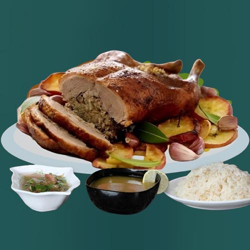 وجبة بط مع خضار