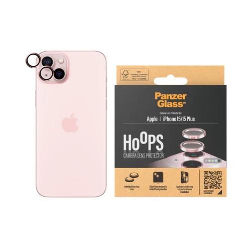 بانزر جلاس حلقات واقي عدسة الكاميرا لايفون 15 و ايفون 15 بلس وردى رقم.1192