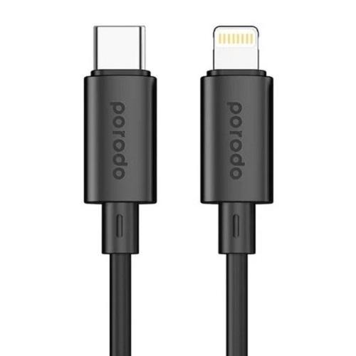 بورودو بلو 20واط PD كابل Type C الى لايتنينج PVC بطول 1.2م اسود