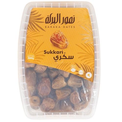 تمور البركة تمر سكري علبة بلاستيك 800جم