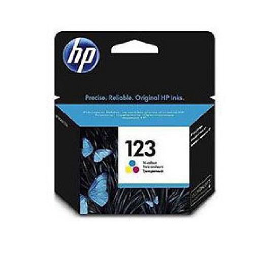 اتش بي 123 حبر طابعة اصلية ثلاثي الالوان موديل رقم.F6V16AE