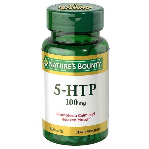 ناتشرز باونتي 5هيدروكسي تريبتوفان مكمل غذائي يدعم المزاج الهادئ والاسترخاء 60كبسولة
