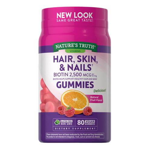 ناتشرز باونتى للشعر والبشرة والاظافر 80حلوى جيلاتينية