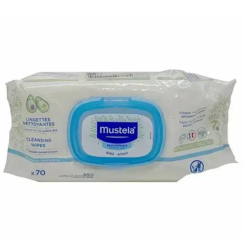 موستيلا مناديل مبللة للتنظيف لتنظيف وترطيب بشرة الاطفال 70قطعة