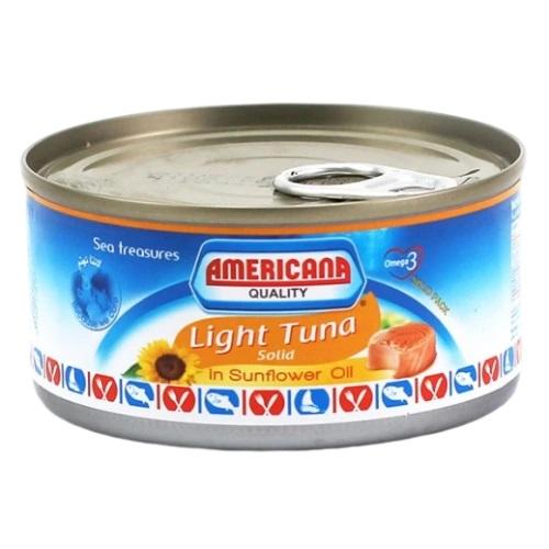 امريكانا تونا لايت بزيت دوار الشمس 160جم