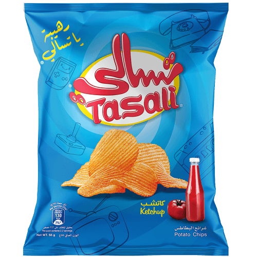 تسالي رقائق بطاطا بالكاتشـب 55جم