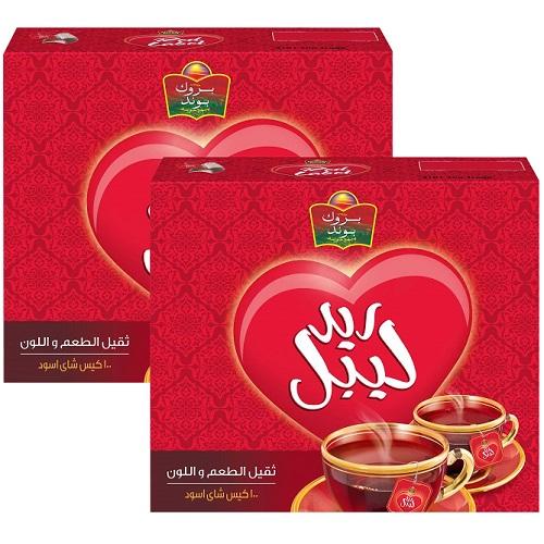 ريد ليبل شاي اسود 100كيس 2باكيت