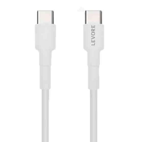 ليفور كابل USB C الى USB C بقوة60واط 2م ابيض رقم.17577