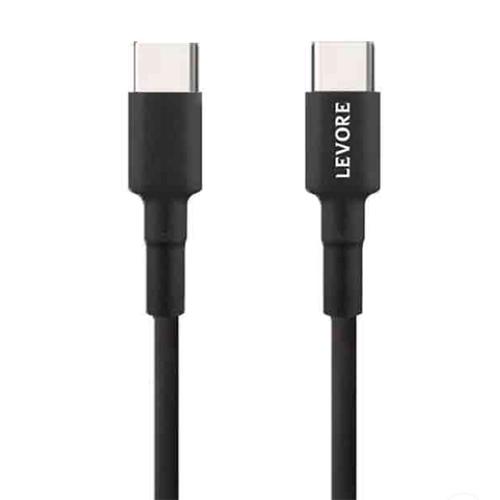 ليفور كابل USB C الى USB C بقوة60واط 1م اسود رقم.17572