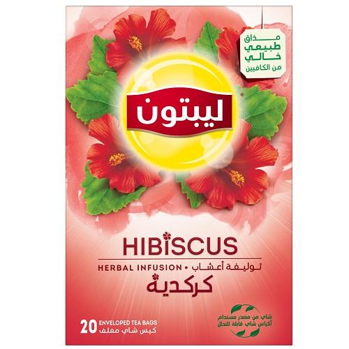 ليبتون شاي بنكهة الكركدية 20كيس 40جم