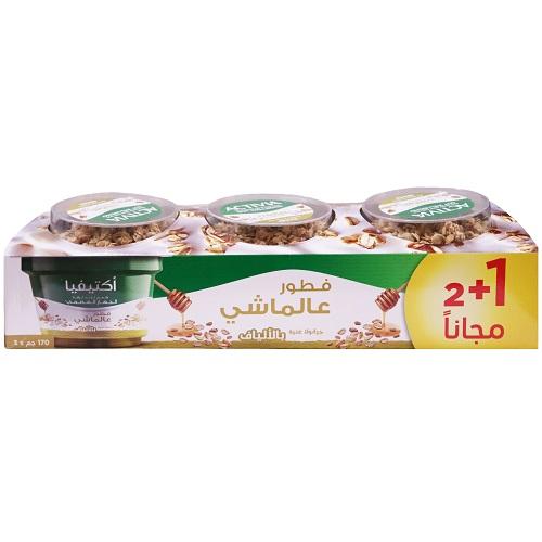 اكتيفيا ميكس اند جو زبادي يوناني شوفان بالعسل 170جم 2+1مجانا 