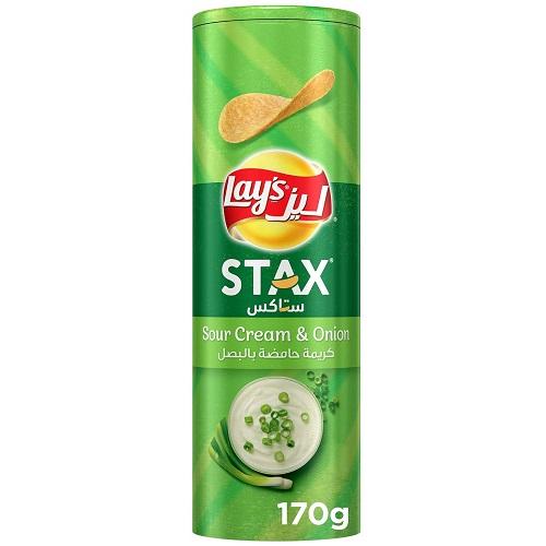 ليز ستاكس شيبس بالكريمة الحامضة والبصل 170جم