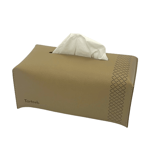 علبة مناديل مستطيلة بيج