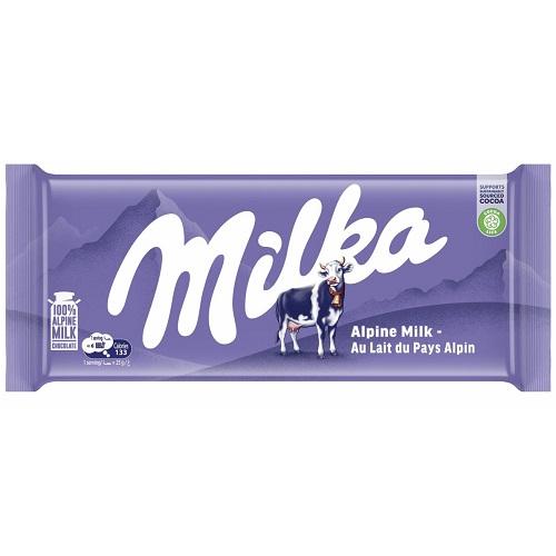 ميلكا شوكولاتة بحليب جبال الالب 98جم