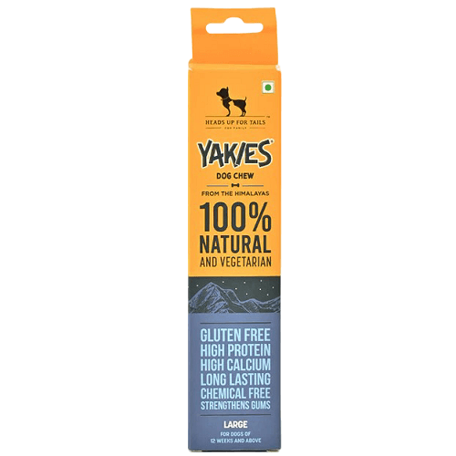 هيدز اب فور تيلز ياكيز عظمة مضغ طبيعية نباتية كبيرة