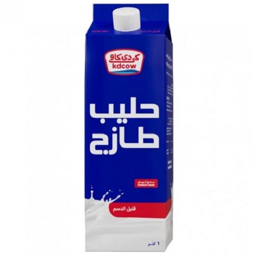 كي دي كاو حليب طازج قليل الدسم 1لتر