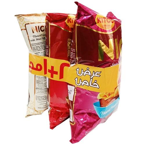 كتكو نايس رقائق شيبس بنكهات مختلفة 110جم 2+1مجاناً