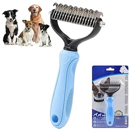 مشط ازالة التشابك للحيوانات الاليفة ازرق موديل رقم.K2058