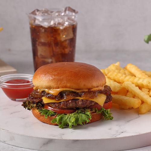 وجبة برجر لحم