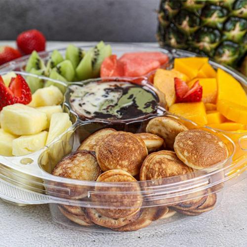 طبق خماسي فواكه مع بان كيك