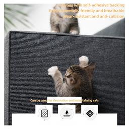 بيتديكشن سجادة خدش للقطط لحماية الاريكة اسود